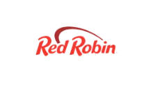 Red Robin logo on black background.