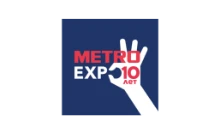 Metro Expo logo with hand gesture design.