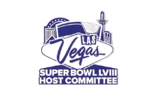 Las Vegas Super Bowl LVIII Host Committee logo.